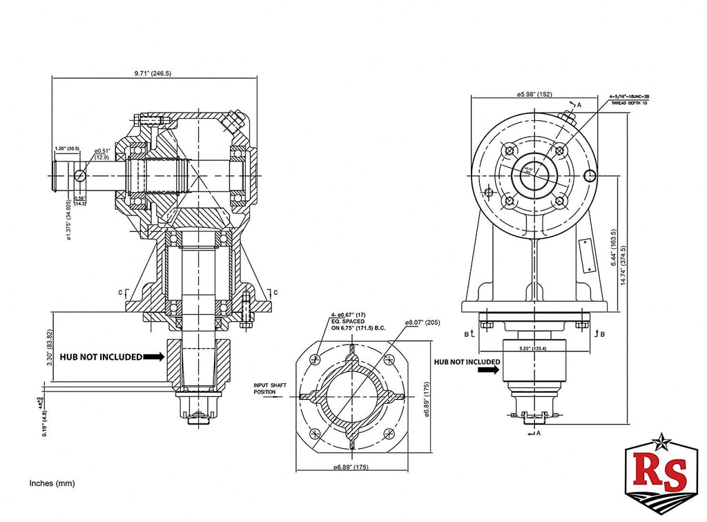 Shear Bolt Gearbox 35-45HP by Rancher Supply - Rotary Replacement Kit for Omni Gear RC30 with 5 Extra Shear Bolts, Lubricant Not Included