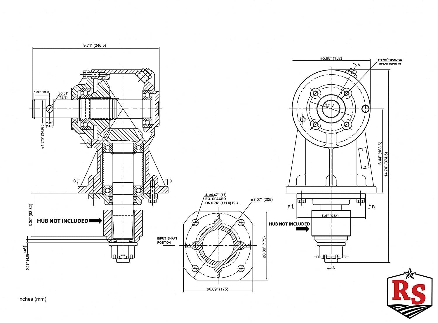 Shear Bolt Gearbox 35-45HP by Rancher Supply - Rotary Replacement Kit for Omni Gear RC30 with 5 Extra Shear Bolts, Lubricant Not Included