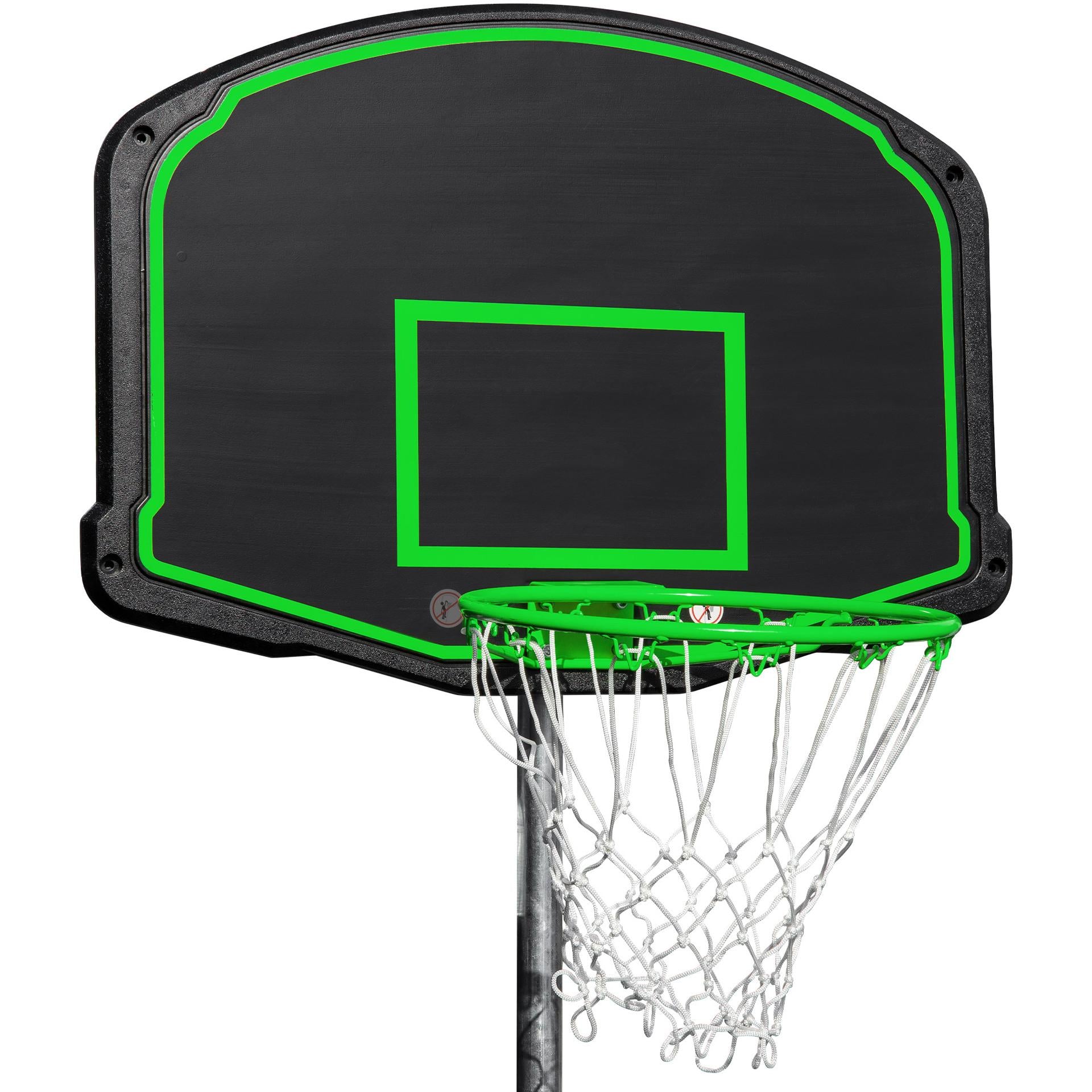 16ft 330lbs Load Trampolines With Ladder Enclosure Net And Basketball Hoop, for Kids And Adults Outdoor Recreational Trampoline, Green 192.1''x134.3''x170.5''