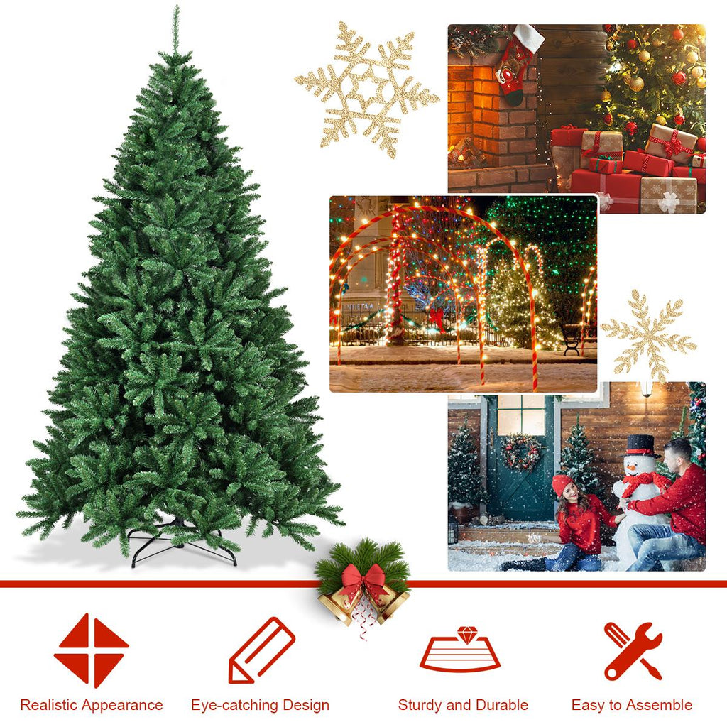 Costway 7.5ft Hinged Christmas Tree Douglas Full Fir Tree 2254 Tips