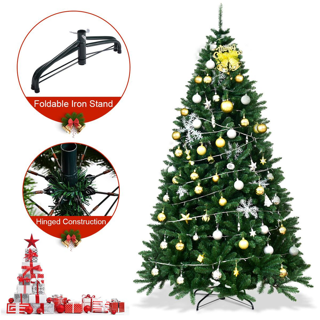 Costway 7.5ft Hinged Christmas Tree Douglas Full Fir Tree 2254 Tips