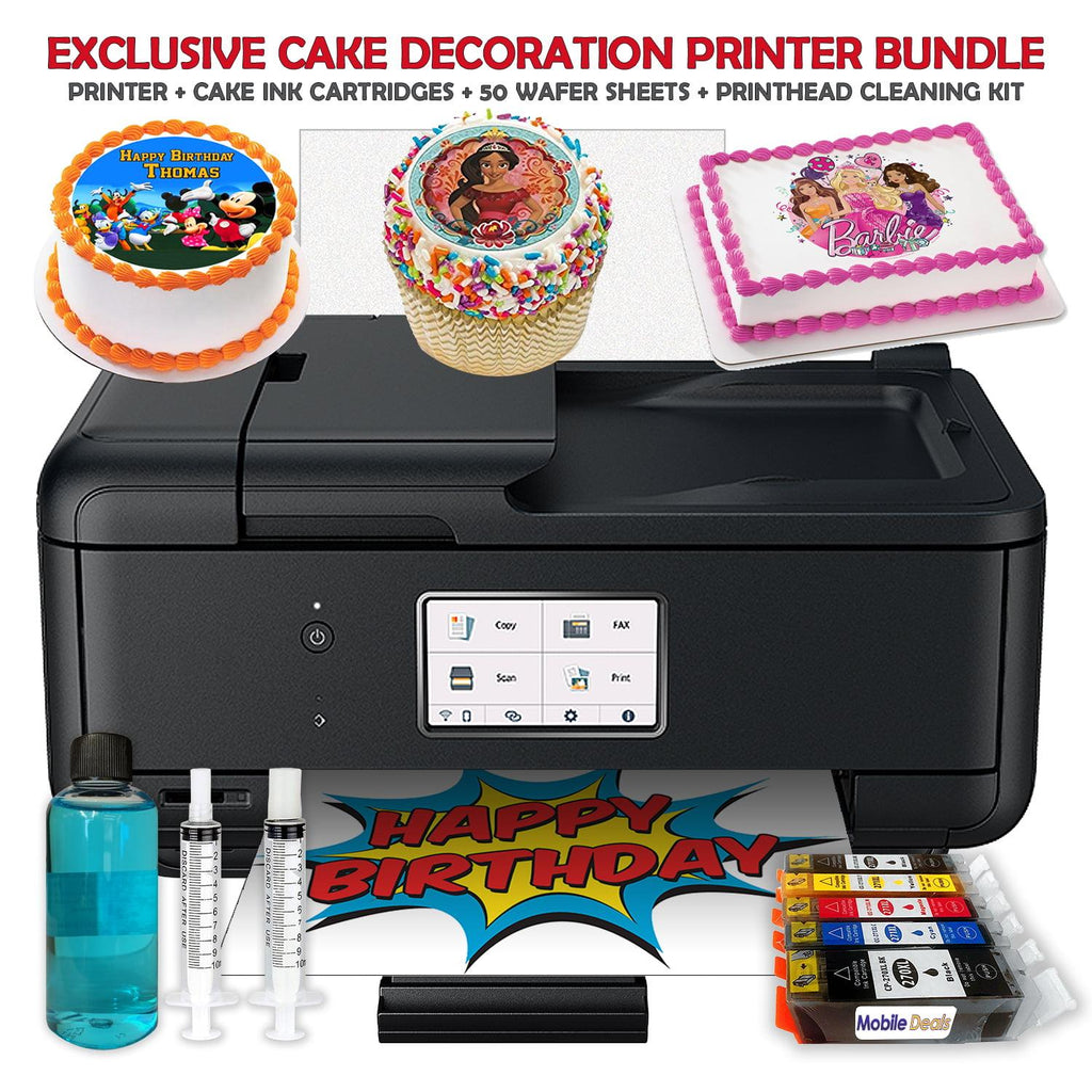 Tech Deals Cake ImaPrinter, Edible Ink Cartridges & 50 Wafer Paper Sheets