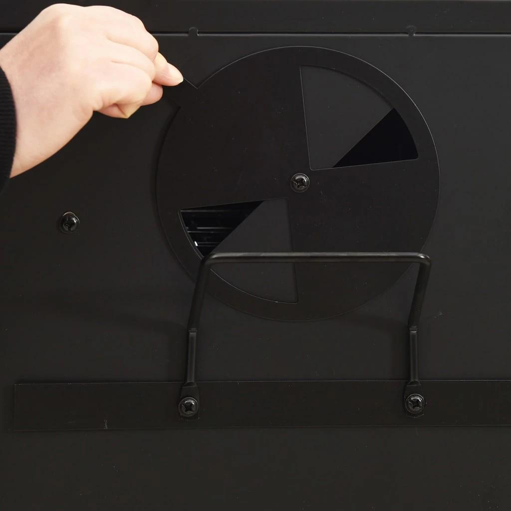 Outdoor BBQ Smoker Oven Barbecue Grill Stove Camping Garden Compact Cooker Black