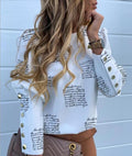 Buttoned Long Sleeve Printed Shirt