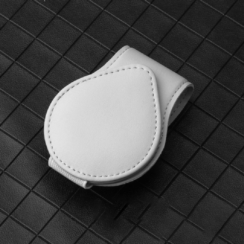 Faux Leather Visor Glasses Clamp Car Accessories