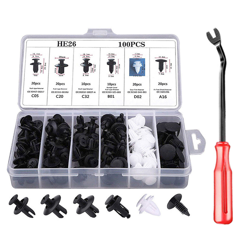 Premium Car Plastic Fastener Clips: Perfect For Auto Bumper, Door Trim, Panel Fender &amp; More!