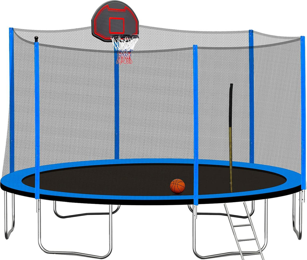14FT Trampoline with Enclosure for Adults, Trampoline for 6-7 Kids