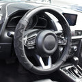 Elantrip 14 1/2"-15" Steering Wheel Cover, Universal, Black 3D Honeycomb Comfortable Grip
