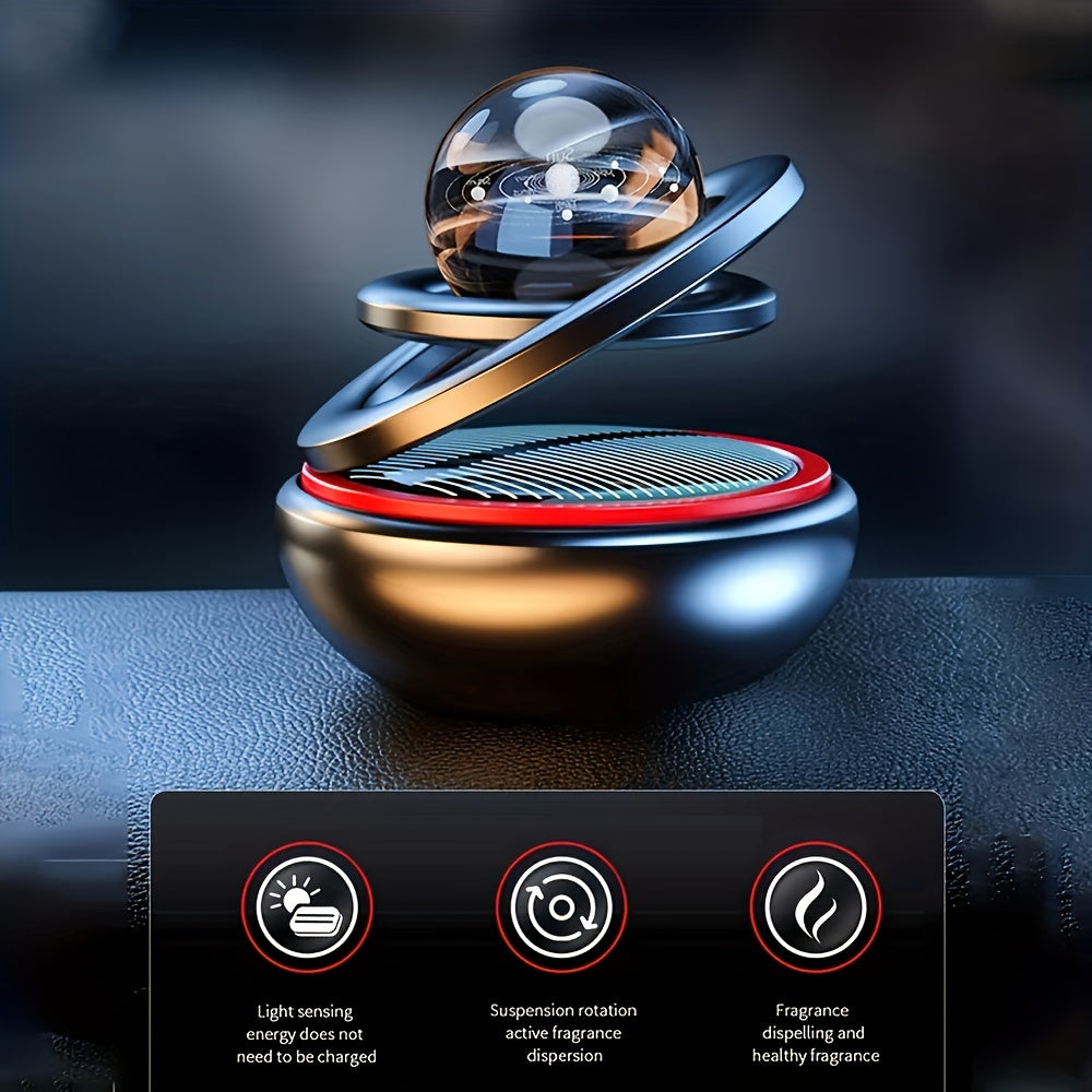 Car Air Freshener Solar Rotating Fragrance Decoration Car Interior Accessories Women Men Original Flavored Perfume Diffuser