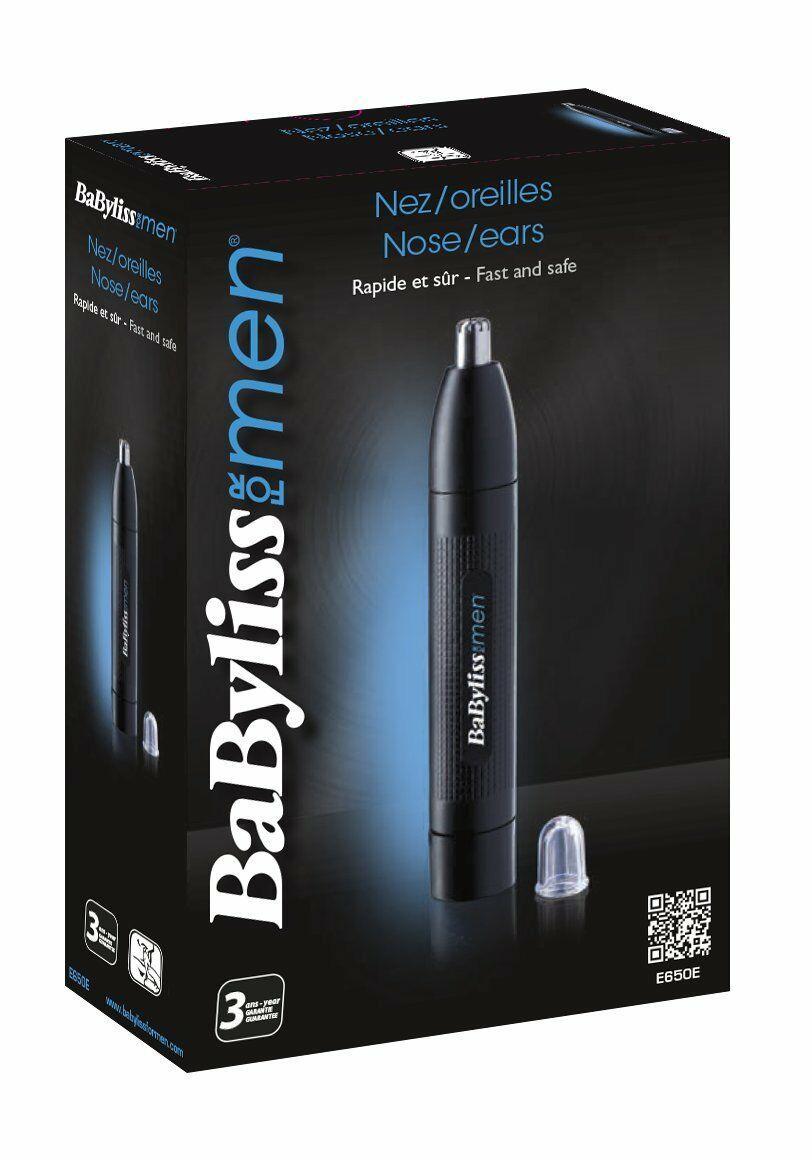 Babyliss Naricero E650E Trimmer for Nose and Ears System Washable with Water