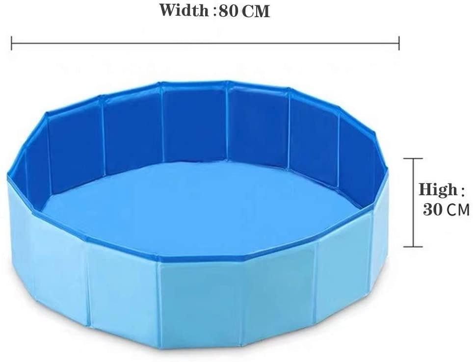 Paddling Pools for Dogs,Foldable Dog Pool PVC Non-Slip Bathing Tub Durable Outdoor Swimming Pool