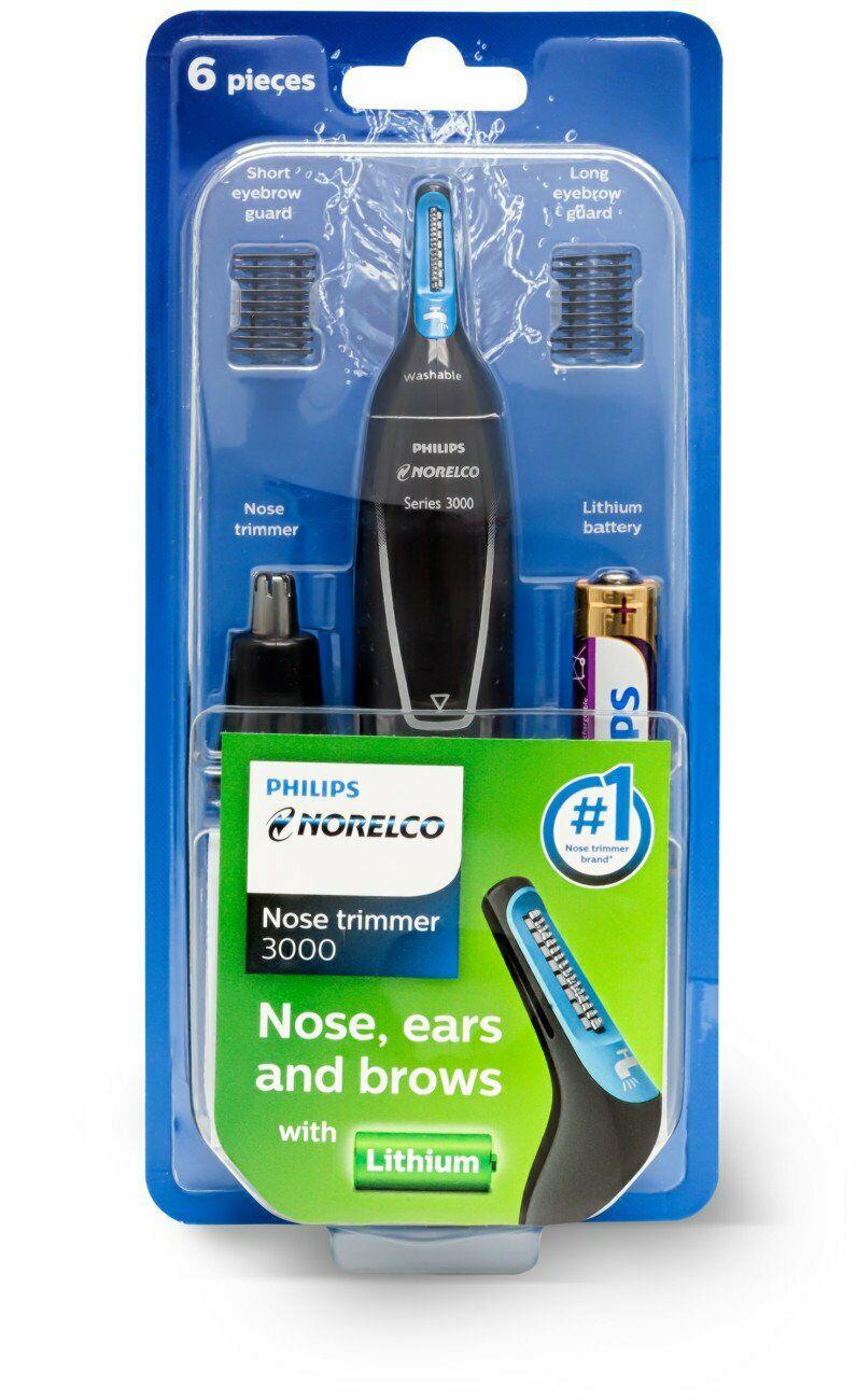 Philips Norelco Trimmer 3000 Nt3000-49 With 6 Pieces For Nose Ears Eyebrows