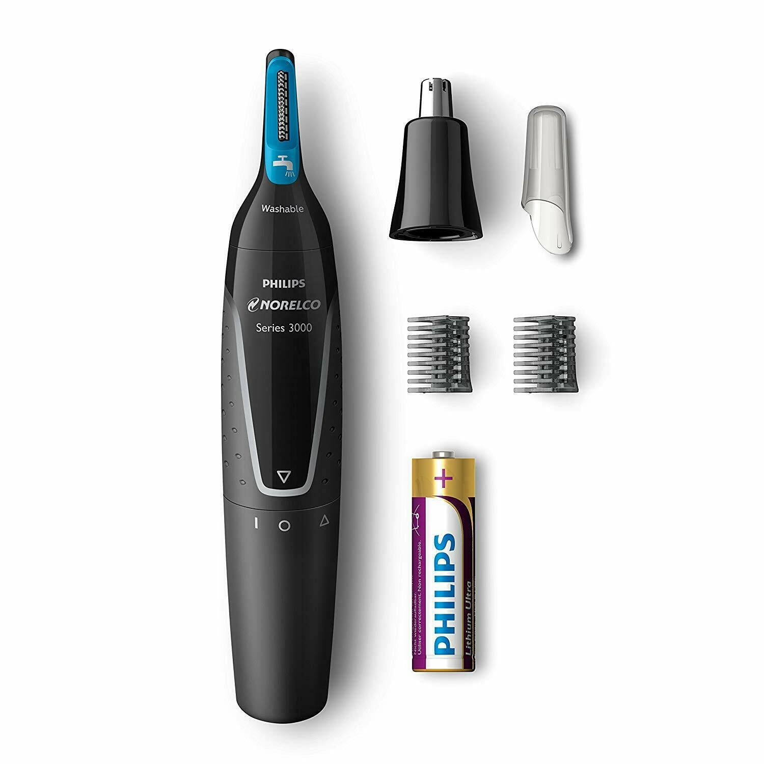Philips Norelco Trimmer 3000 Nt3000-49 With 6 Pieces For Nose Ears Eyebrows