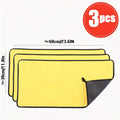 3pcs Super Absorbent Microfiber Car Wash Towels - Perfect For Interior Cleaning!
