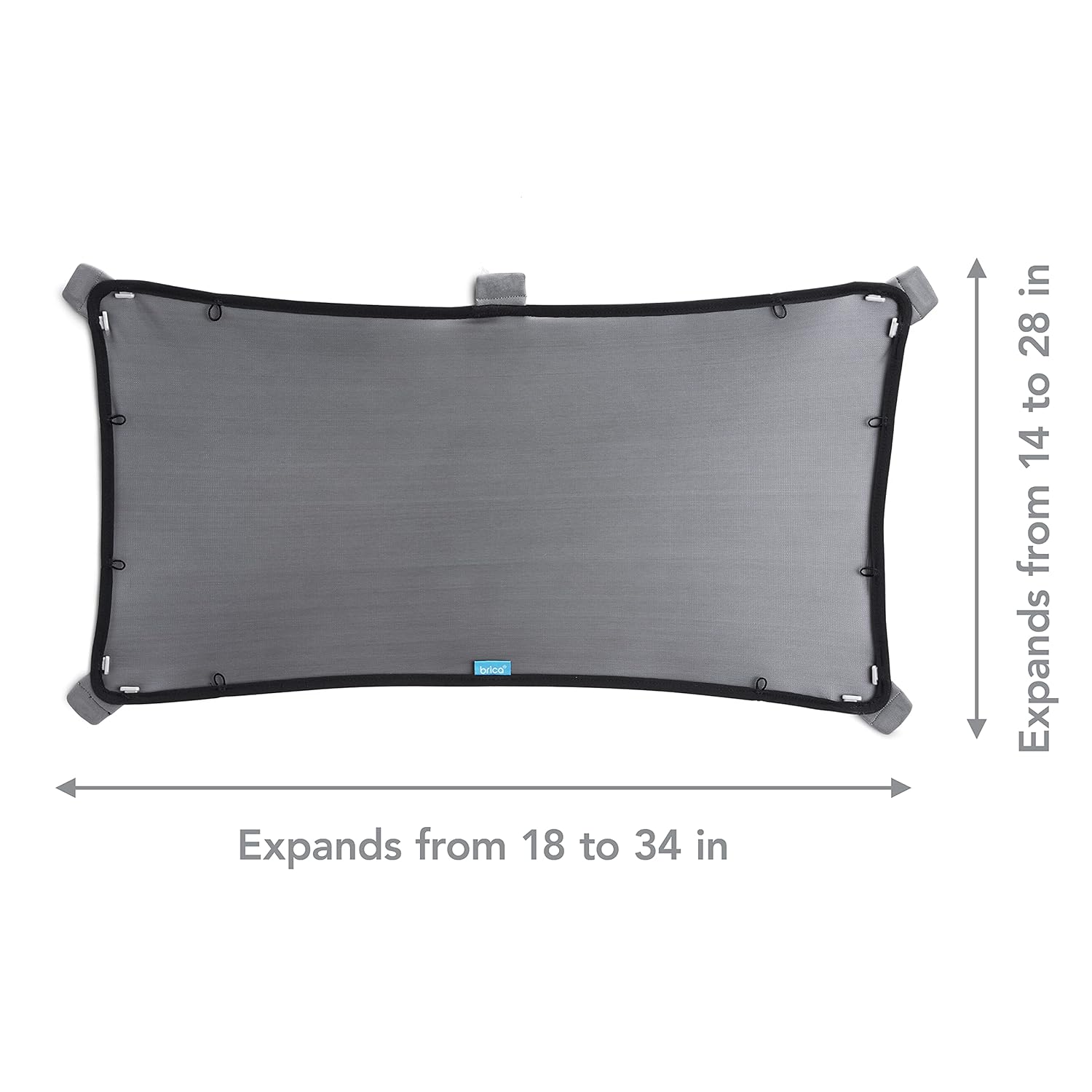 MunchkinBricaMagnetic Stretch to FitSun Shade, Black, 2 Pack