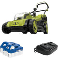 Sun Joe 24V-X2-17LM 48-Volt 17-Inch Mulching Walk-Behind Lawn Mower w/11-Gallon Grass Catcher & 6-Position Height Adjustment, Included, Cordless, Kit (w/ 2X 4.0-Ah Battery and Charger)