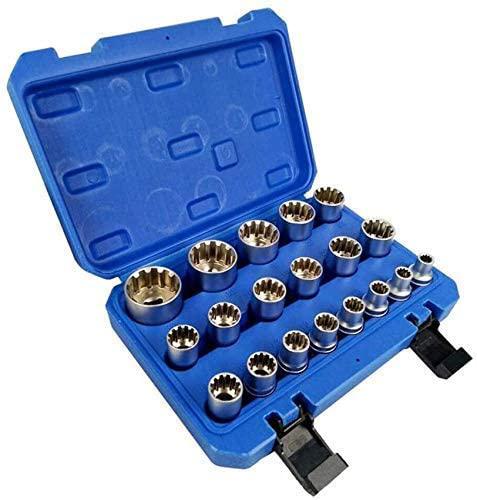FMO16/19pcs Socket Convertor Adaptor Set Square Drive 1/2' 12-Point Impact Socket Adaptor for Car Bicycle GaraRepair Tool Set Socket Wrench Sets,Hand Tool Sets