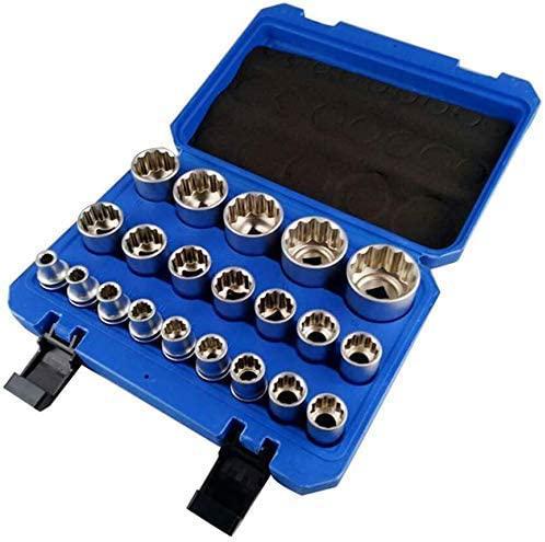 FMO16/19pcs Socket Convertor Adaptor Set Square Drive 1/2' 12-Point Impact Socket Adaptor for Car Bicycle GaraRepair Tool Set Socket Wrench Sets,Hand Tool Sets