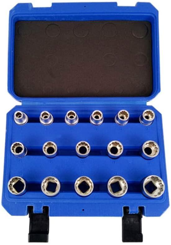 FMO16/19pcs Socket Convertor Adaptor Set Square Drive 1/2' 12-Point Impact Socket Adaptor for Car Bicycle GaraRepair Tool Set Socket Wrench Sets,Hand Tool Sets