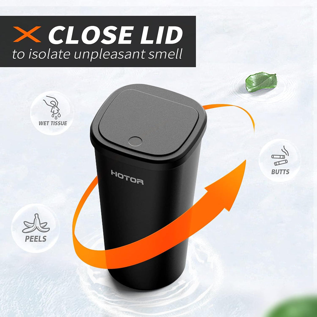 HOTOR Car Trash Can, Car Trash Cup with 30 Additional Car Trash Bags for Exclusive Using, Multipurpose Trash Can for Car, Office &amp; Home to Meet Various Needs - 2 Packs