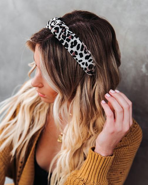 Key Cheetah Twist Headband - FINAL SALE