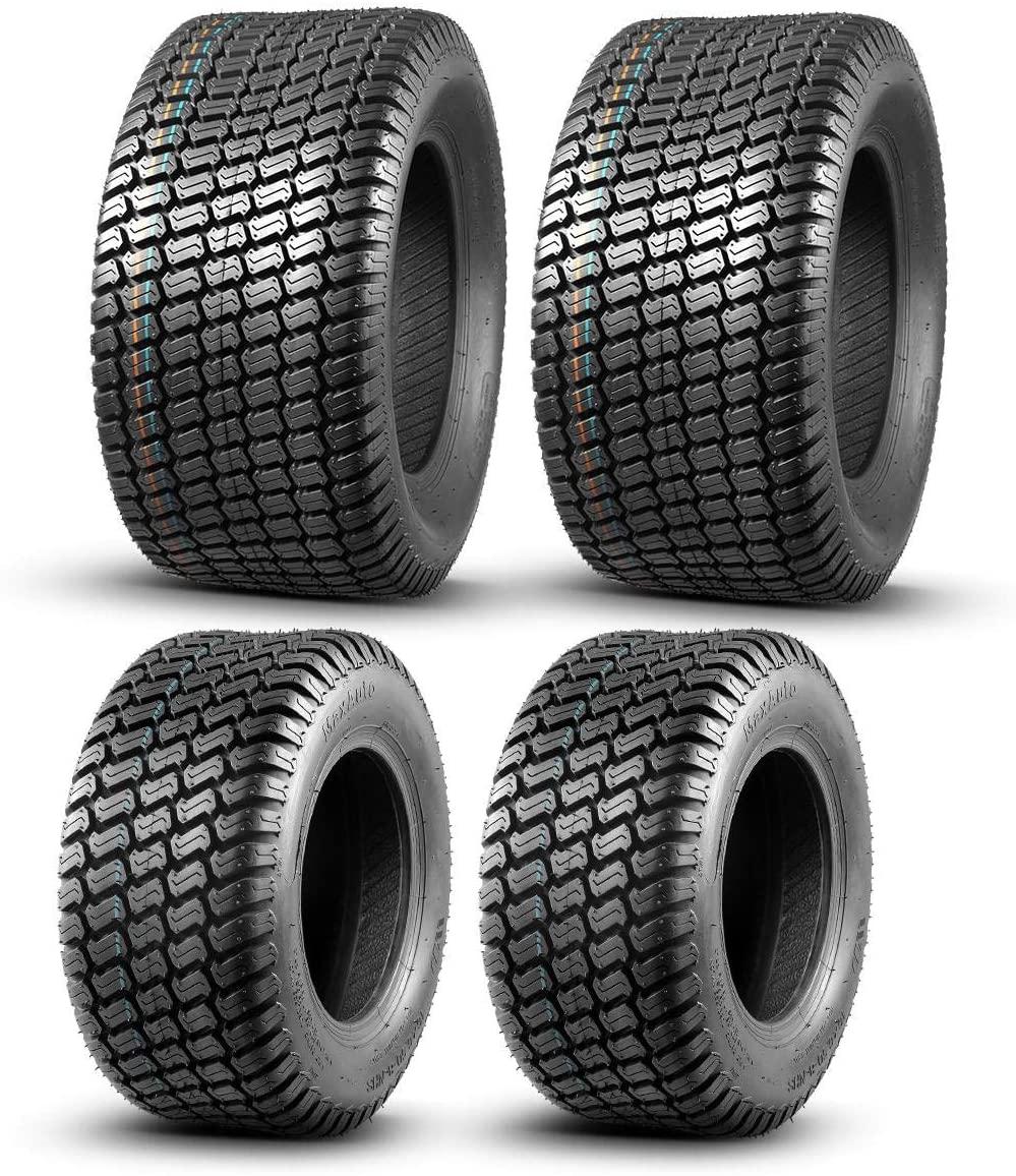 Set of 4 Lawn Mower Turf Tires 16x6.5-8 Front & 23x10.5-12 Rear 4PR Tubeless