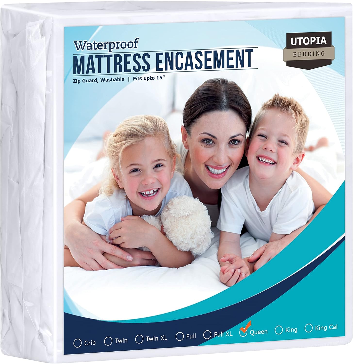 Utopia Bedding Zippered Mattress Encasement Queen - Waterproof and Bed Bug Proof Mattress Protector - Absorbent, Six-Sided Mattress Cover
