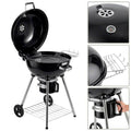 22" Portable Kettle Charcoal BBQ Barbecue Grill Camping Garden Outdoor Cooking