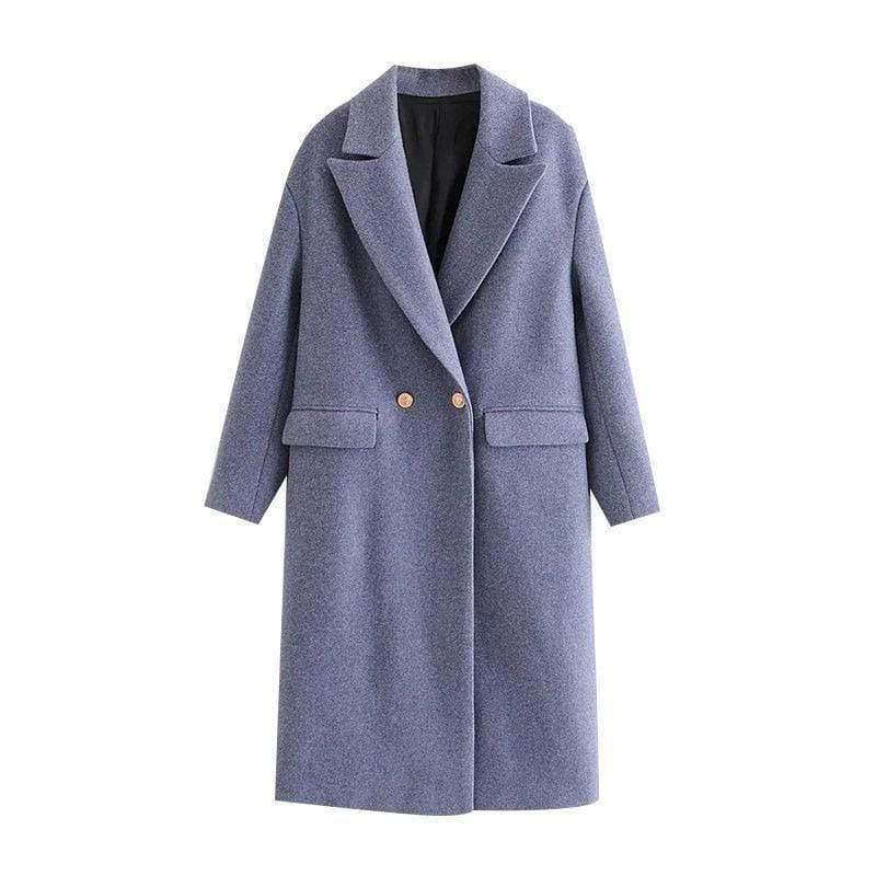 double breasted loose vintage coat