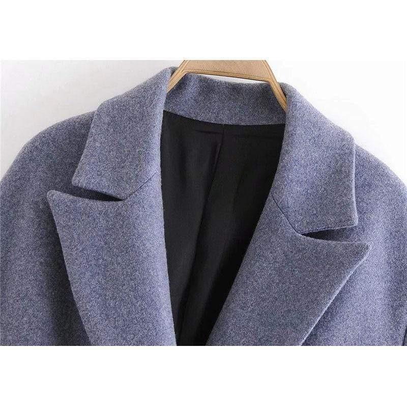 double breasted loose vintage coat