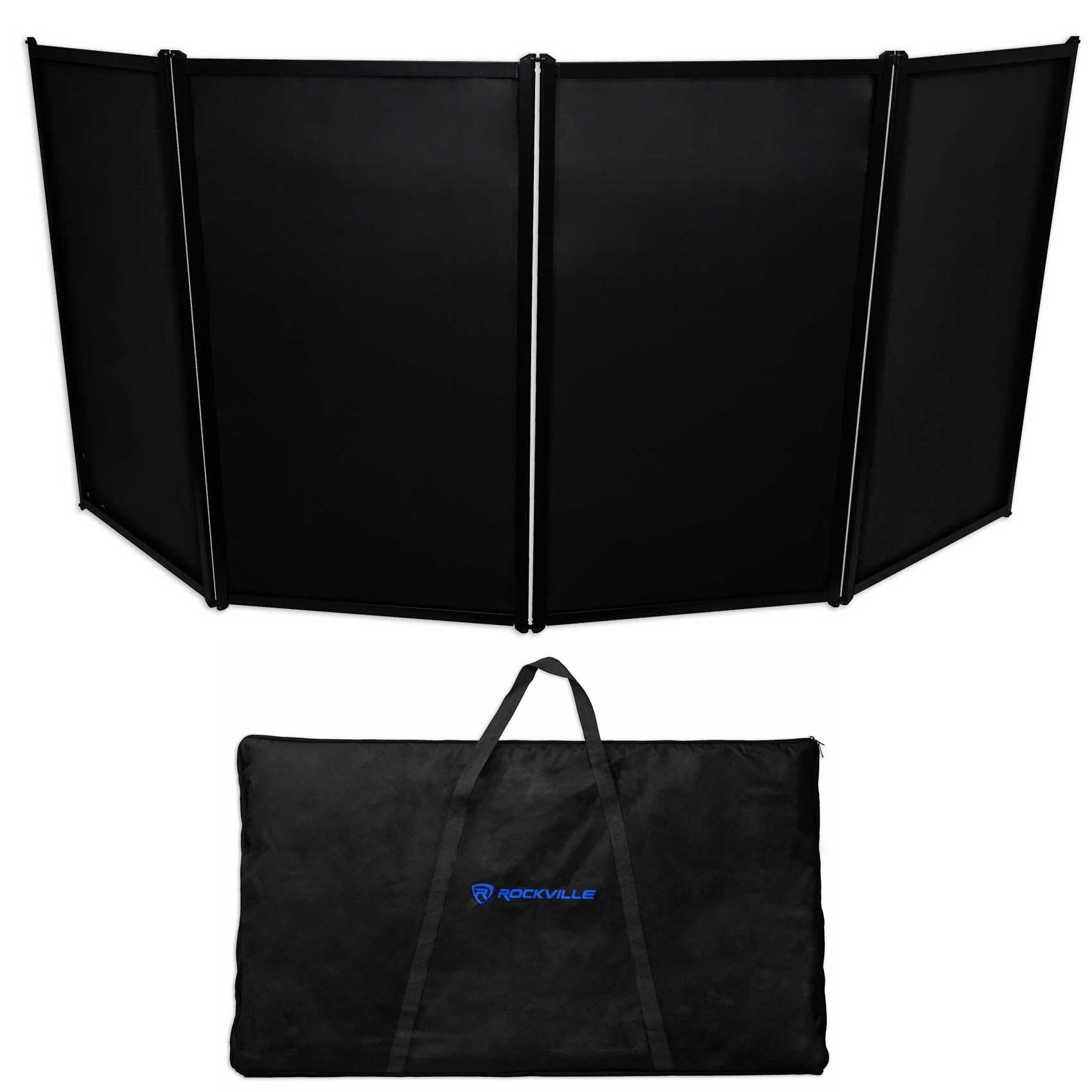 Rockville RFAAB DJ Event Facade Booth+Travel Bag+Scrim+LED Fog Machine+Juice