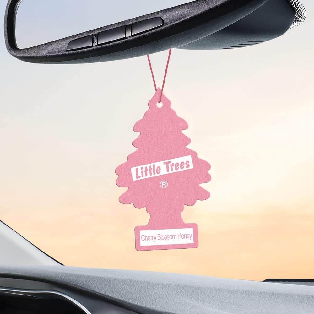 LITTLE TREES Air Fresheners Car Air Freshener. Hanging Tree Provides Long Lasting Scent for Auto or Home. Cherry Blossom, 24 Air Fresheners