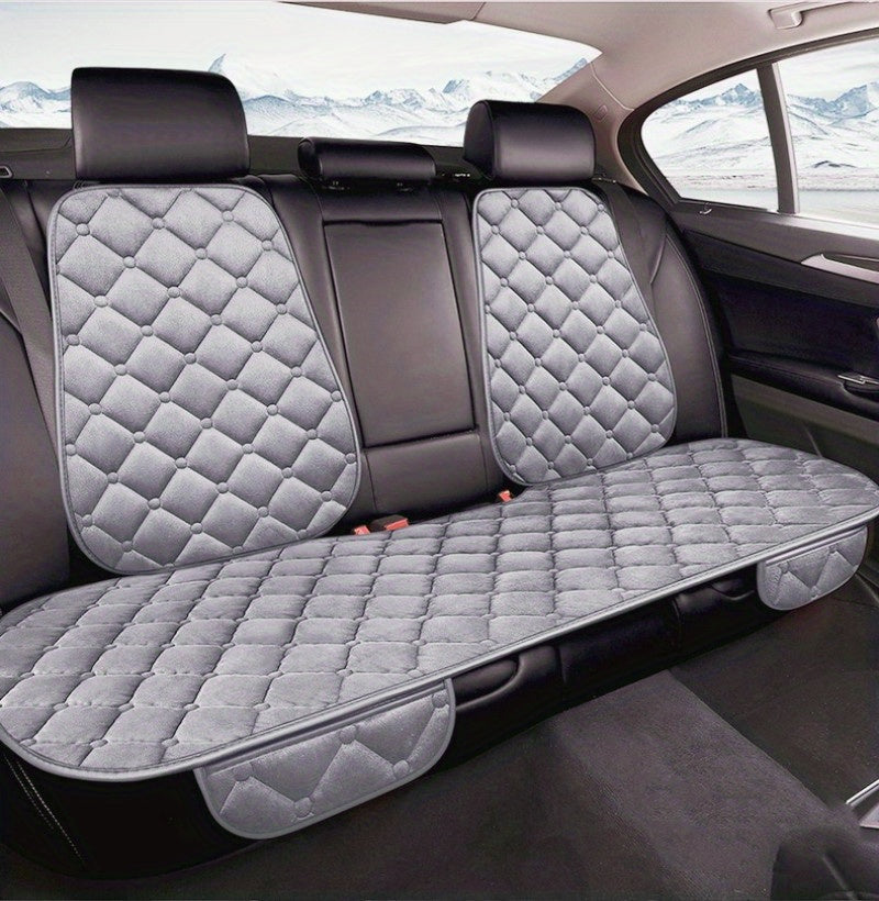 Plush Car Seat Cover Rear Cushion Breathable Protector Mat Pad Universal Auto Interior Back Rear Backrest Seat Cushion