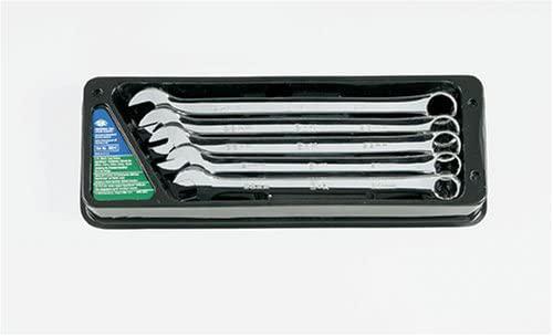 SK Professional Tools 86041 5-Piece 12-Point Metric Long Combination Wrench Set - SuperKrome Finish, Set of 5 Chrome Wrenches Made in USA