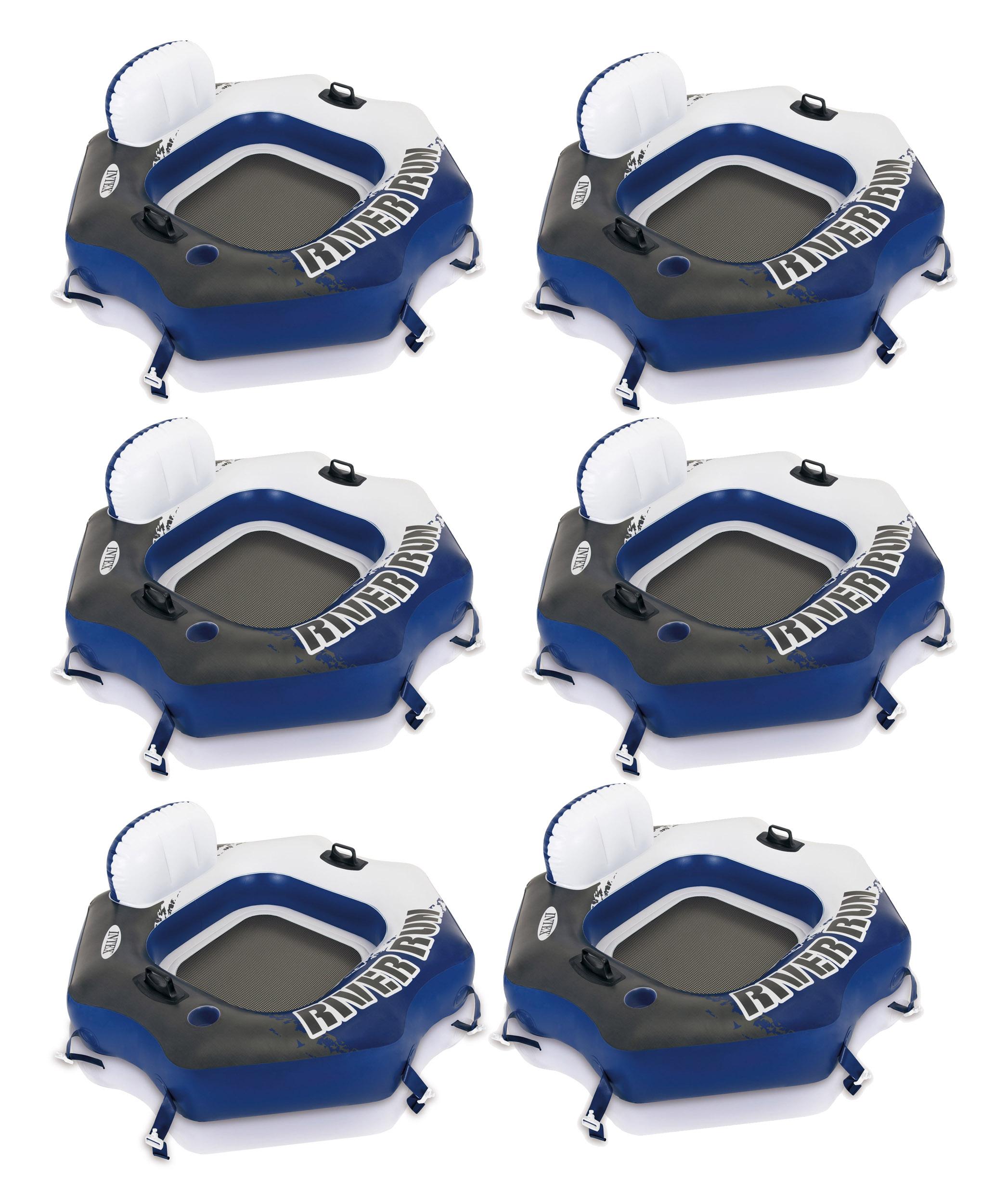 River Run Connect LounInflatable Floating Water Tube 58854EP (6 Pack)