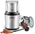 CHULUX Coffee Grinder Electric,Built-In Sharp Blade Spice Grinder with 2 Detachable Stainless Steel Bowls for Coffee, Spices, Herbs, Nuts, Grains,Lid Actived Safety Switch