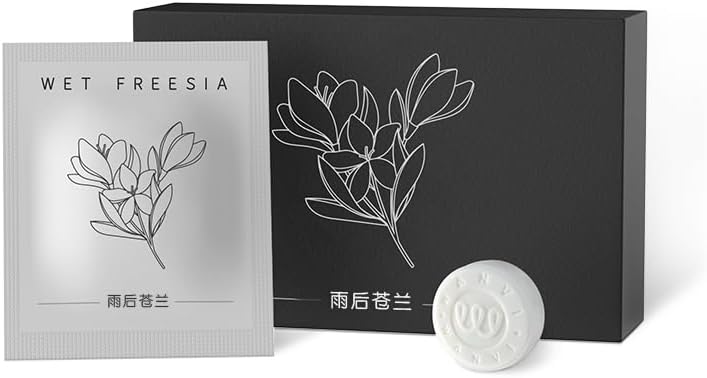 Cacacece 4 Packs Freesia Smell Car Air Fresheners Refills Solid Fragrance Replacement Tablets, Long Lasting Car Air Fresheners