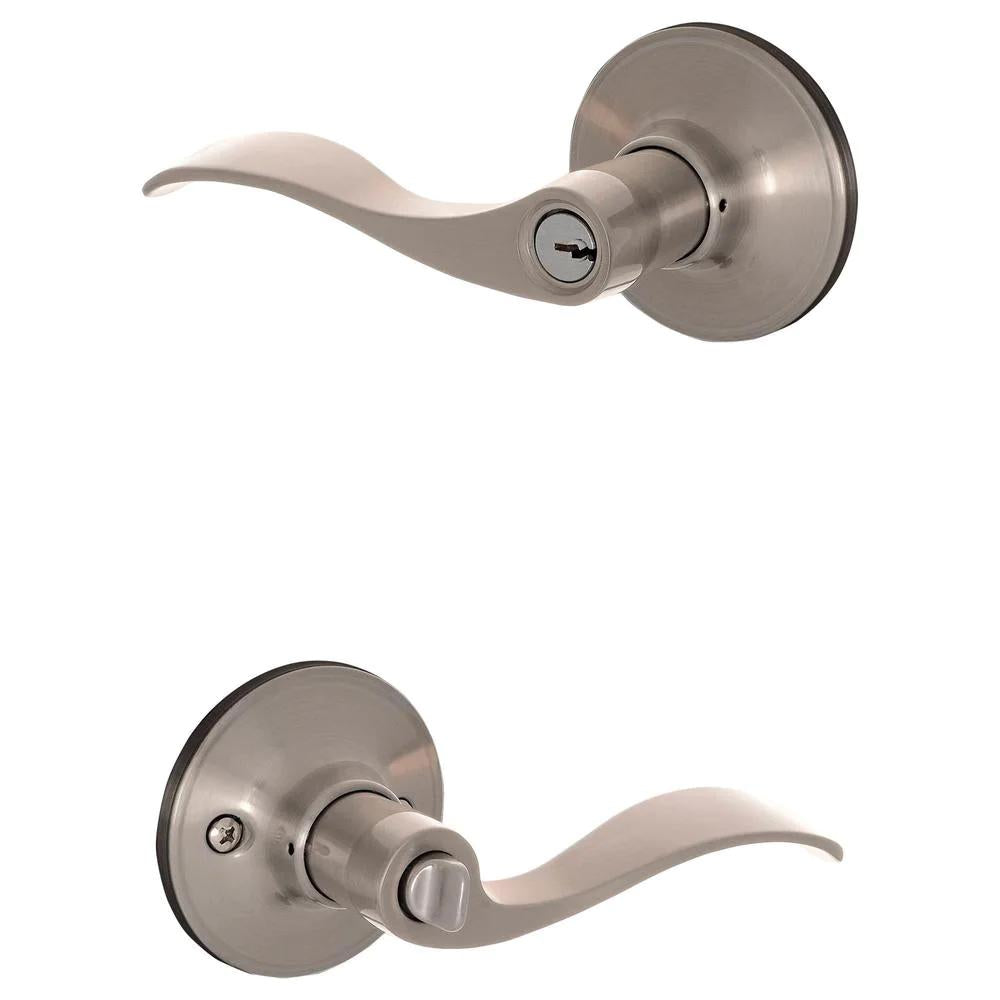 Millstreet Satin Nickel Keyed Entry Door Lever