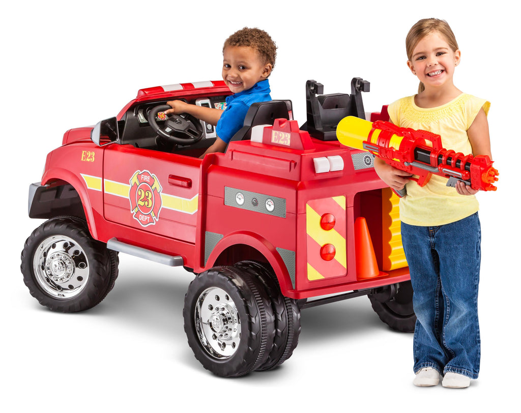 RAM 3500 Fire Truck Ride-On Toy Car by Kid Trax, red