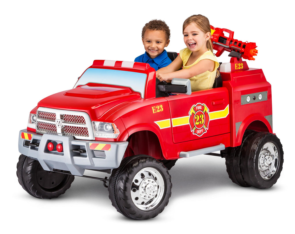 RAM 3500 Fire Truck Ride-On Toy Car by Kid Trax, red