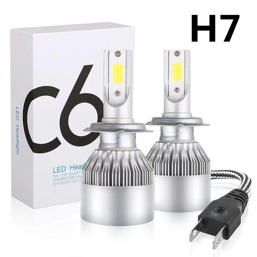 1 Pair Car Lights C6 LED Headlight Bulbs for H1 H3 H4 9003 H7 H8 H9 H11 H13/9008 H16 HB3 880/881 H27
