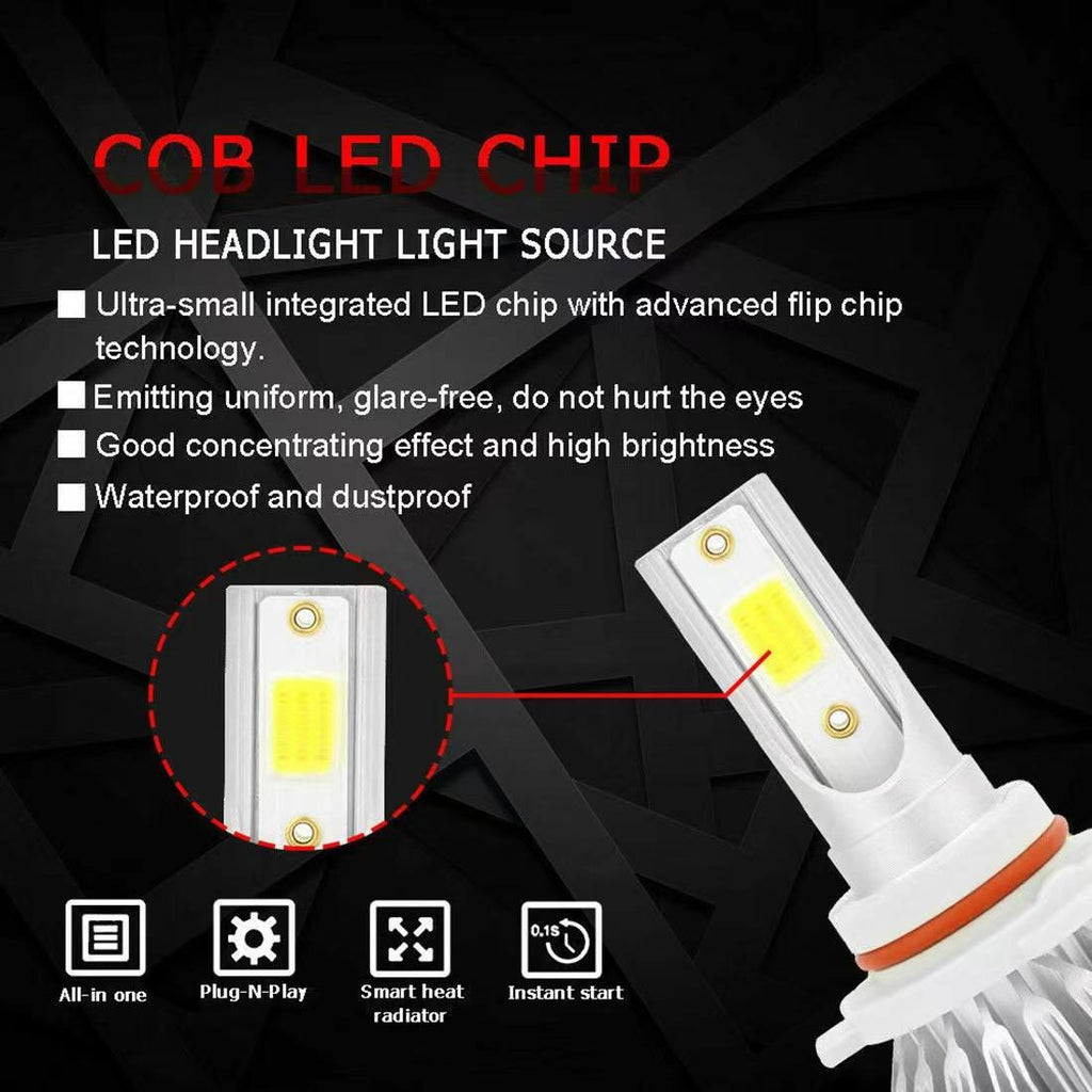 1 Pair Car Lights C6 LED Headlight Bulbs for H1 H3 H4 9003 H7 H8 H9 H11 H13/9008 H16 HB3 880/881 H27