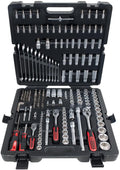 SK Hand Tool 4042146423172 1/4" + 3/8" + 1/2" Socket Set, 216 Piece, NULL, Clear