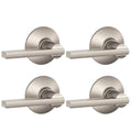 Latitude Satin Nickel PassaHall/Closet Door Lever (4-Pack)