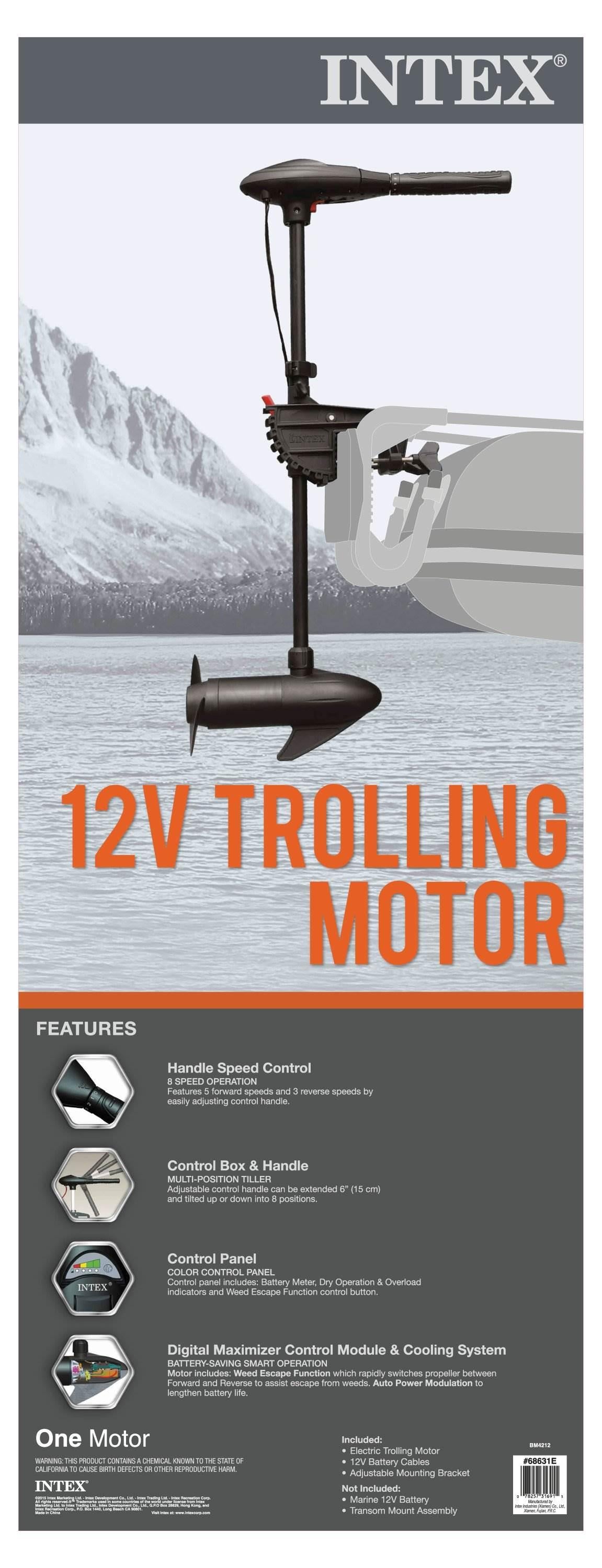 Challenger 2 Inflatable Raft Set &amp; 2 Transom Mount 8 Speed Trolling Motors