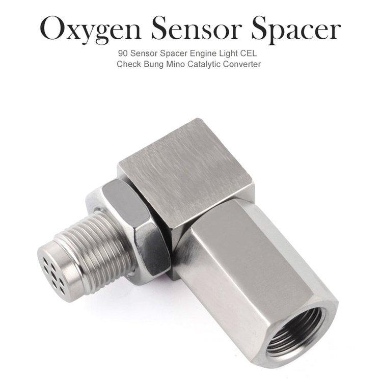 90 Degree Check Engine Light Eliminator O2 Sensor Adapter with Mini CAT