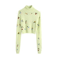 turtle embroidery elegant sweater