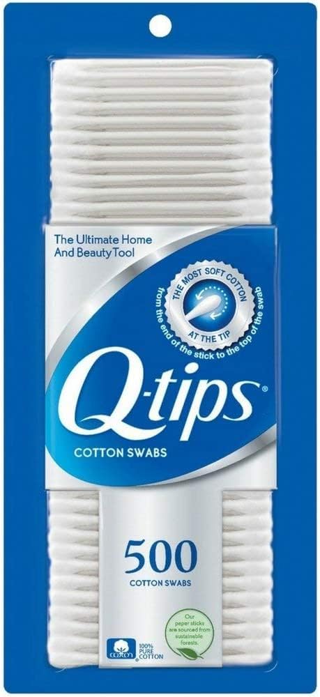 Q-tips Cotton Swabs, 500 Count (Pack of 3)