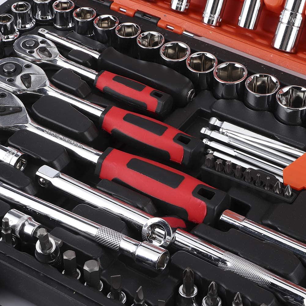 WINSHIDEN 150Pcs Ratchet Socket Set Vehicle Maintenance Repair Toolbox Combination Wrench Hand Tool
