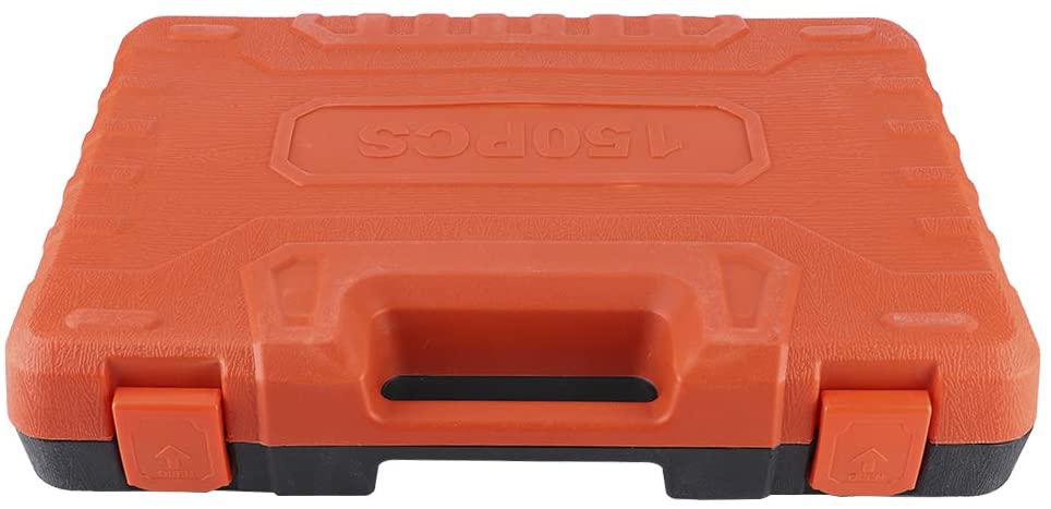 WINSHIDEN 150Pcs Ratchet Socket Set Vehicle Maintenance Repair Toolbox Combination Wrench Hand Tool